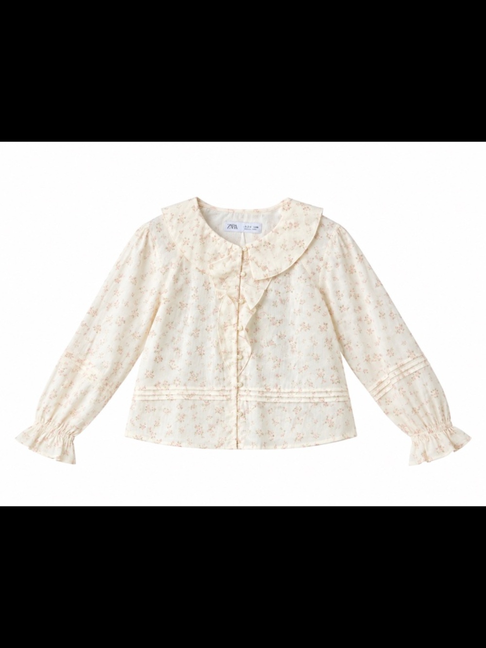 NWOT Zara Girls Floral Ruffle Blouse